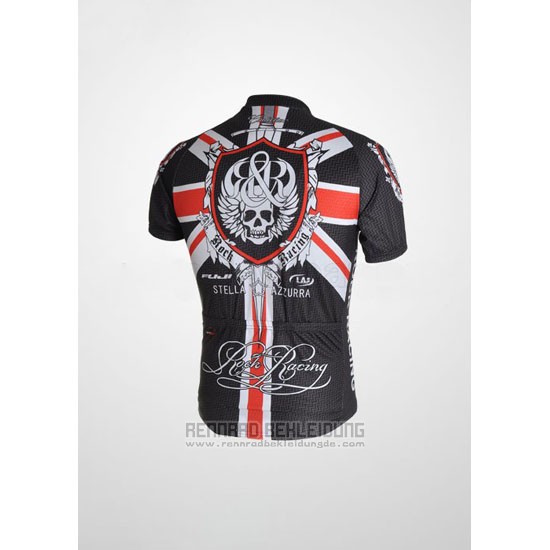 2010 Fahrradbekleidung Rock Racing Shwarz und Rot Trikot Kurzarm und Tragerhose